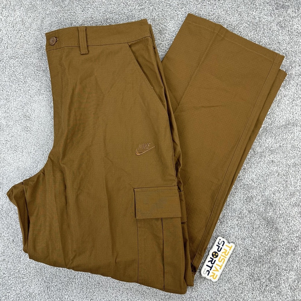 Nike Cargo Pants Mens 32x32 Brown Standard Fit Straight Leg Stretch FZ5765-281